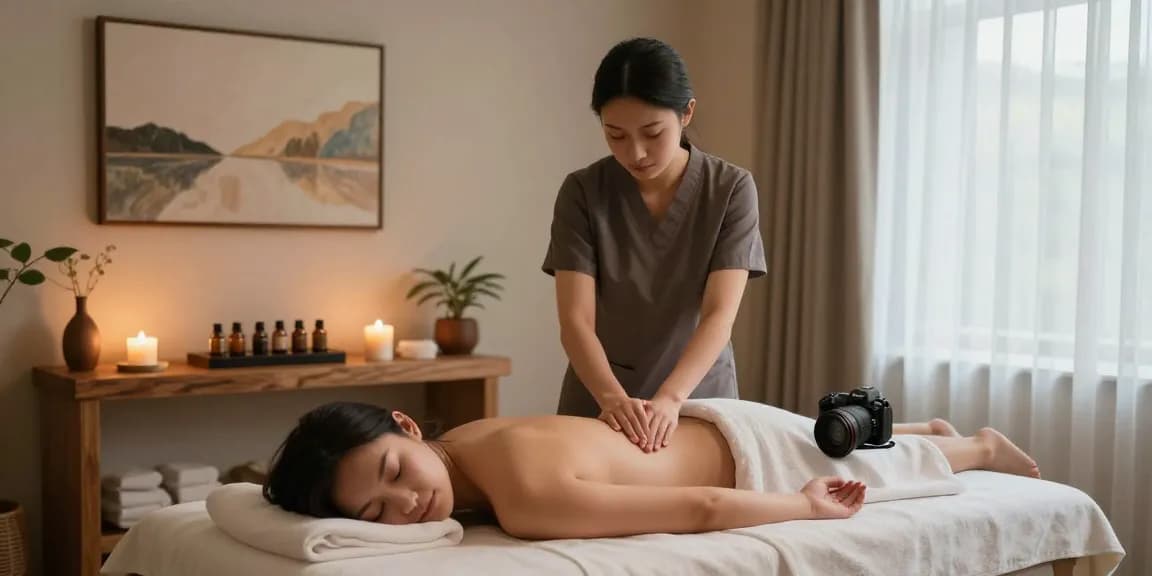 동탄마사지 중에도 편안한 스파 환경을 느낄 수 있는 테라피 장면