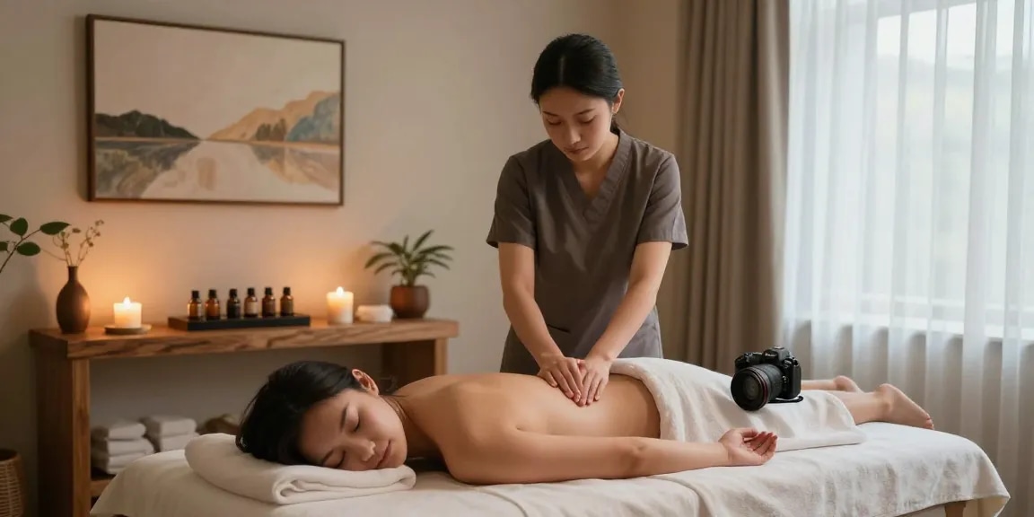 동탄마사지 중에도 편안한 스파 환경을 느낄 수 있는 테라피 장면