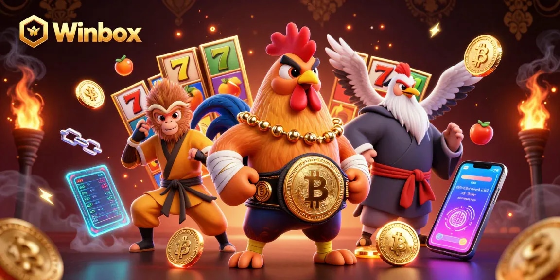 Winbox reveals exciting slots fun with a Muay Thai rooster, Shaolin monkey, and crane master.