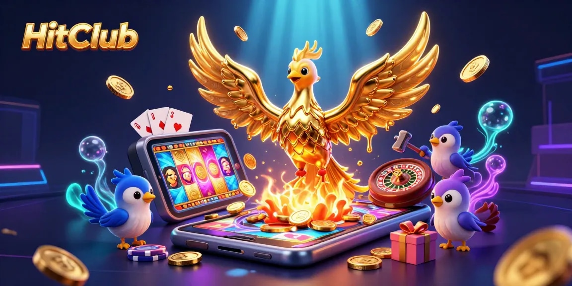 HitClub brings excitement with a molten golden phoenix and dynamic casino elements.