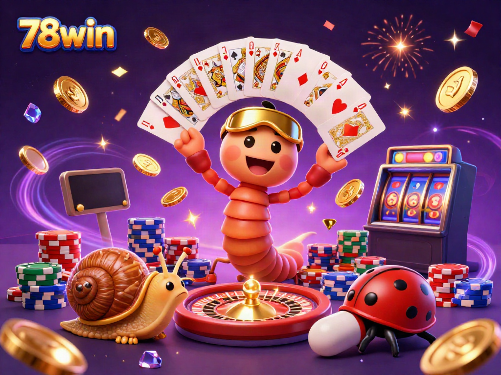 Experience the vibrant world of 78win, featuring a millipede dealer and high-roller action.