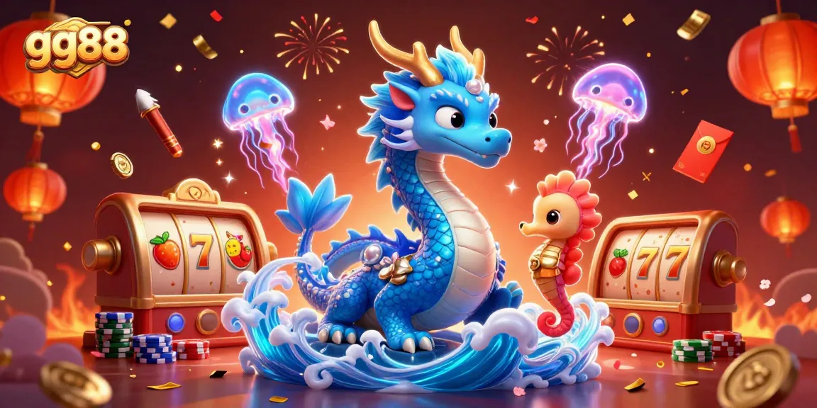 Engage in thrilling gaming experiences at gg88, featuring vibrant elements of slots and poker combined with magical underwater creatures.