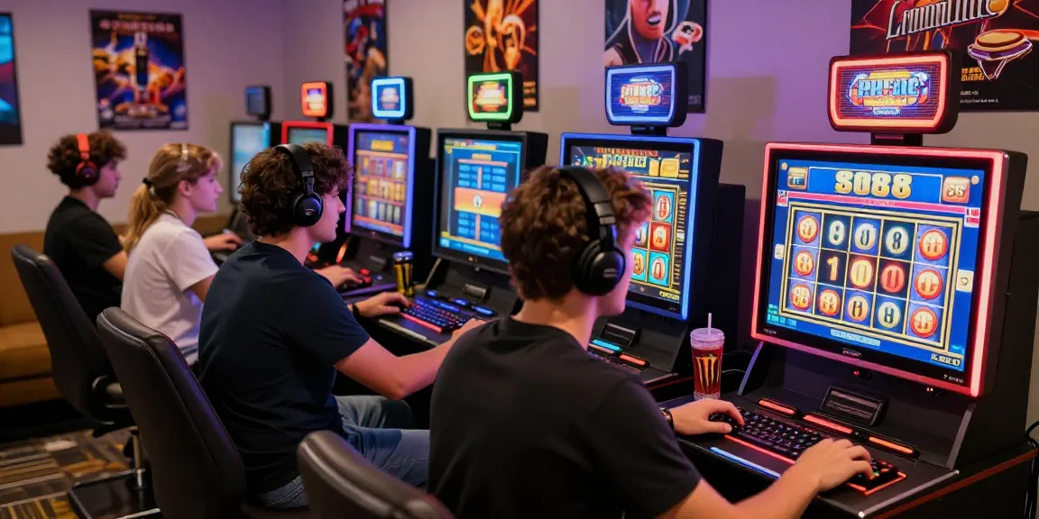 Intense slot88 login experience with players enjoying online slots in a cozy gaming setup, vibrant graphics and gaming accessories present.