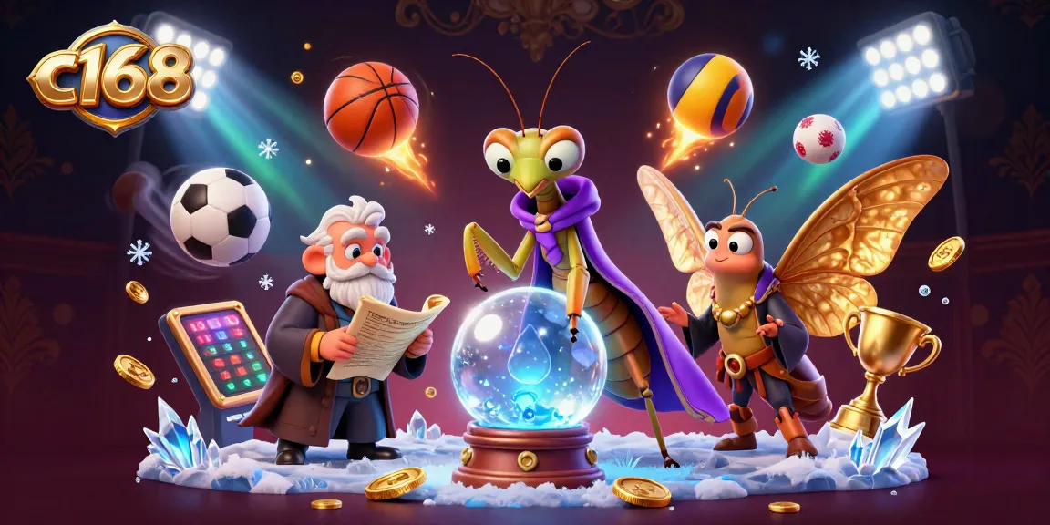 Experience thrilling betting strategies at C168's dynamic casino scene with 3D characters and vibrant sports elements.