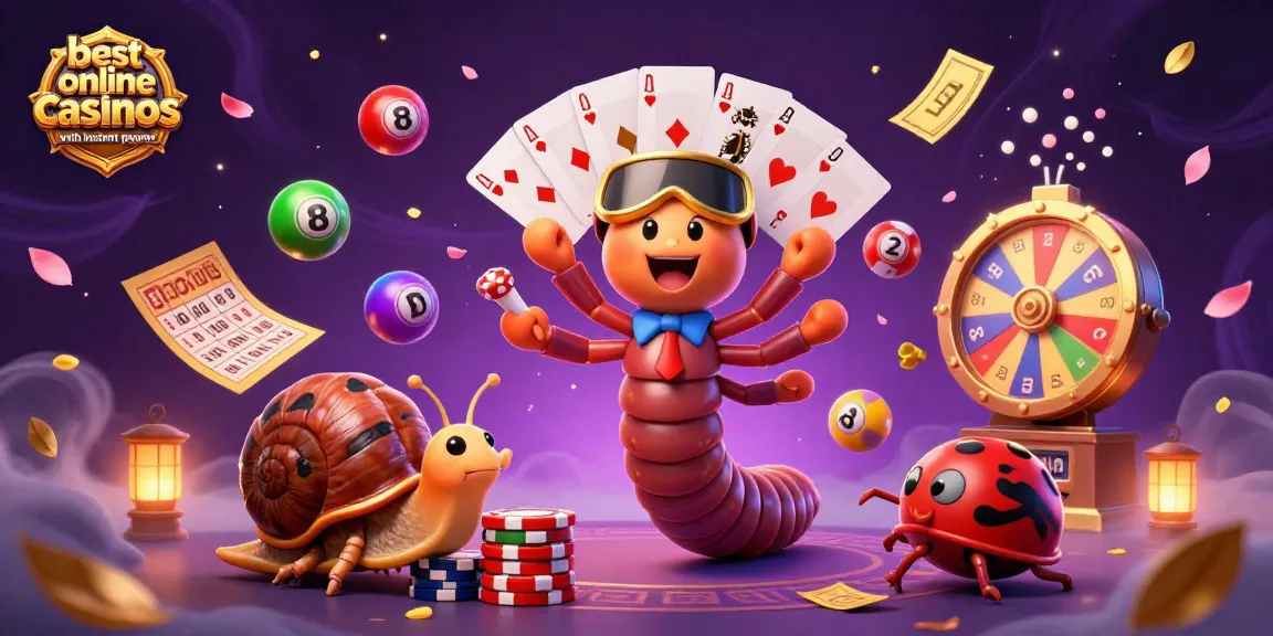Experience the excitement of the best online casinos with instant payout in this vibrant 3D illustration.