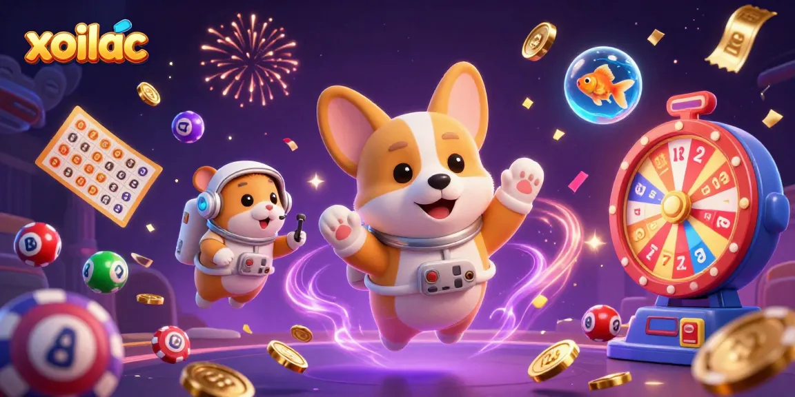 Experience the vibrant excitement of xoilac football betting with this dynamic 3D casino scene featuring playful elements.