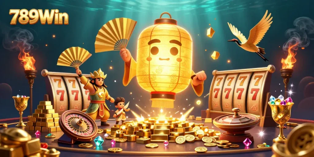 Experience the excitement of winning at 789Win with vibrant casino visuals and dynamic game elements.