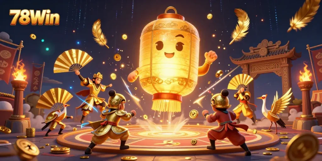 Experience the thrill of betting at 78Win with a stunning 3D illustration showcasing rich casino elements.