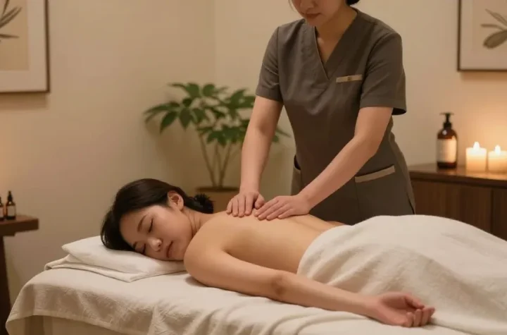 강남마사지와 아늑한 분위기의 마사지 테라피 모습